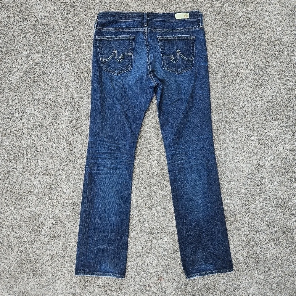 AG Adriano Goldschmied The Kiss Slim Straight Jeans Medium Wash Low Rise Sz 30R